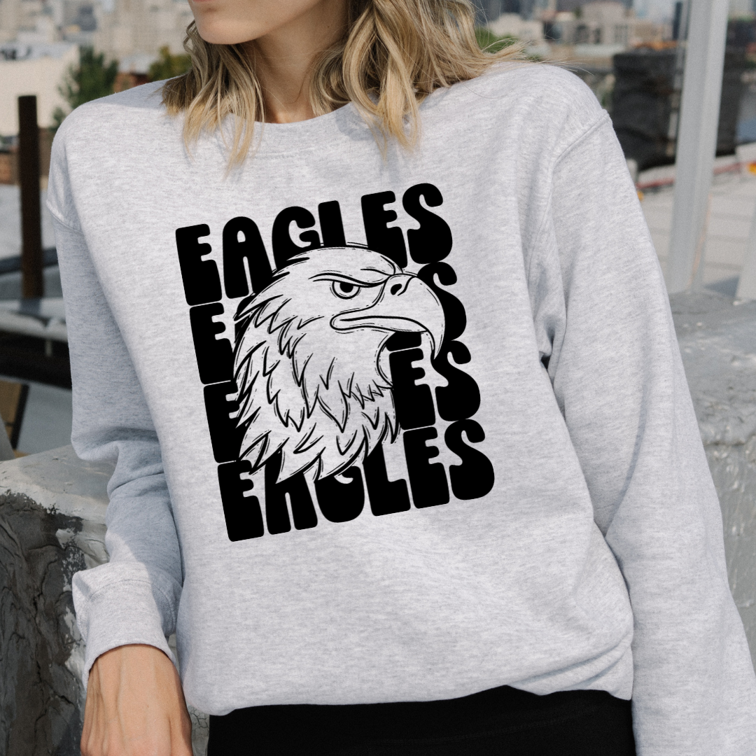 Eagles Black Mascot DTF