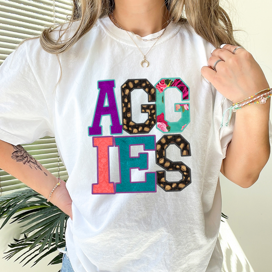 Aggie Rhinestone DTF