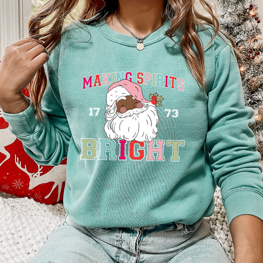 Merry and Bright Santa DTF