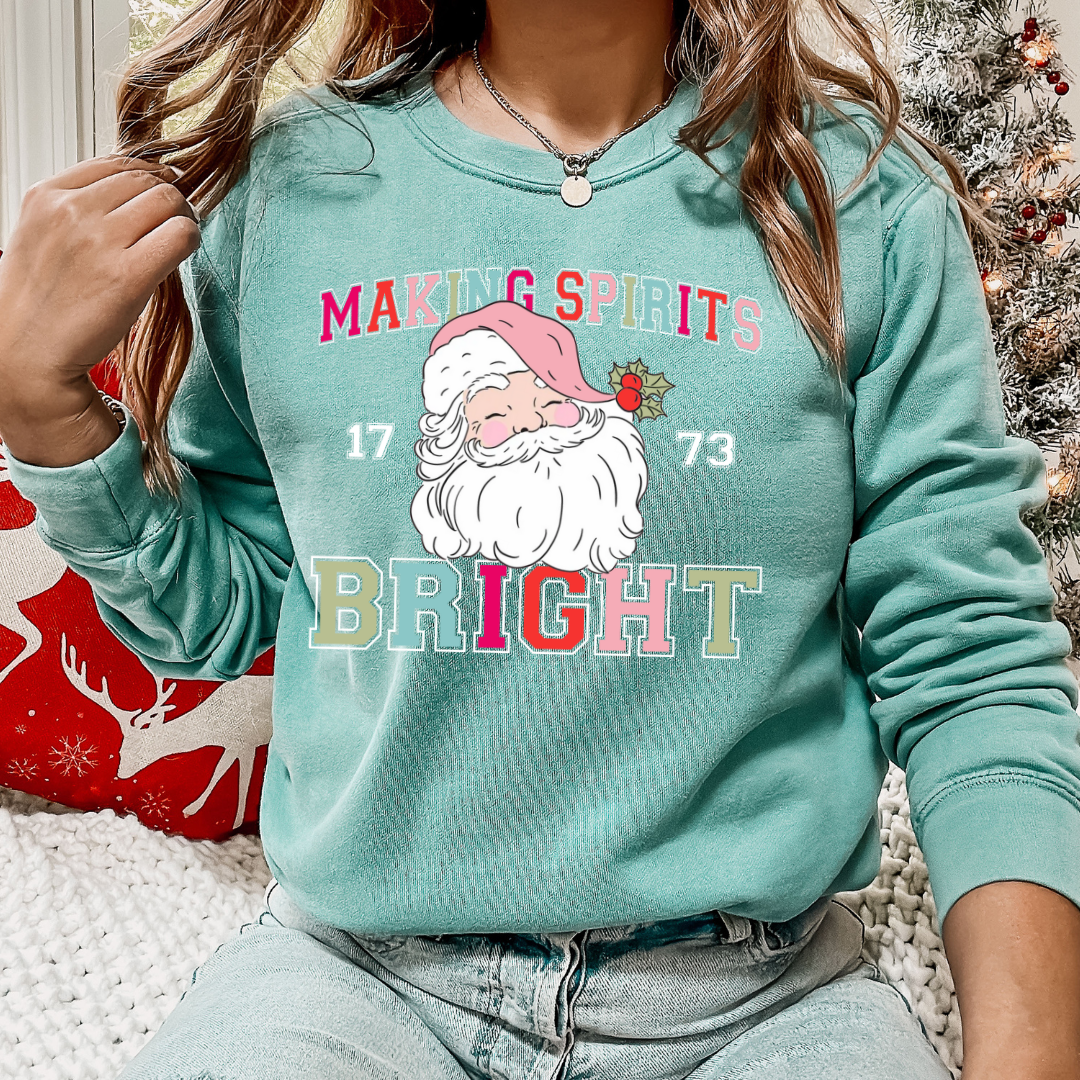 Merry and Bright Santa DTF