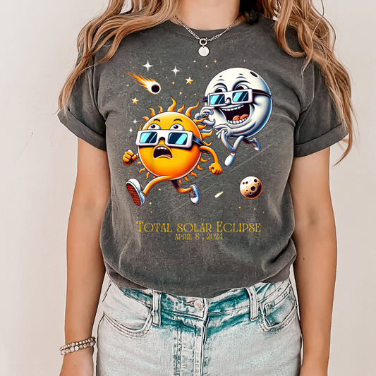 Moon Chasing Sun Eclipse 2024 DTF