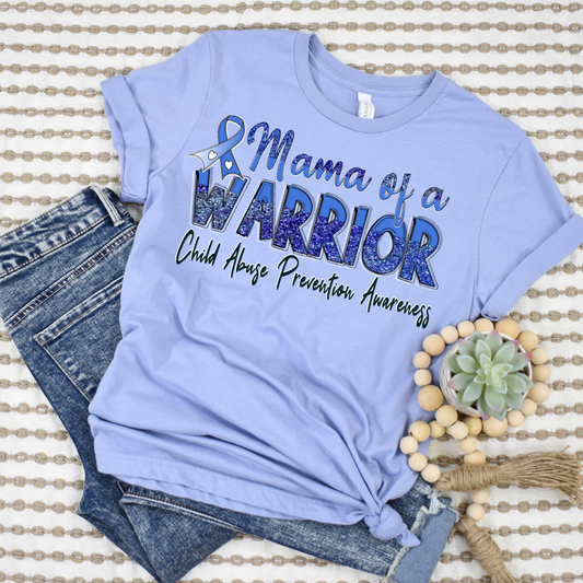Mama Of A Warrior Child Abuse Prevention DTF