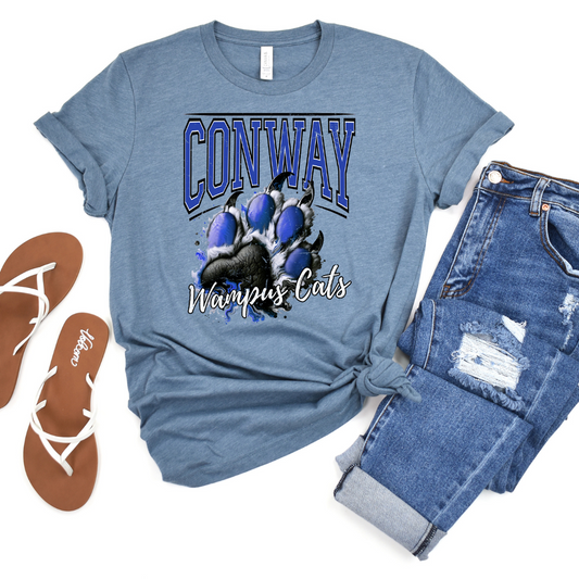 Conway Wampus Cats Paw Print DTF Transfer