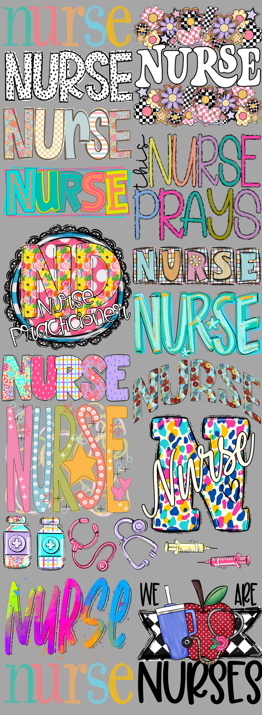 Nurse #1 PreMade Gang Sheet