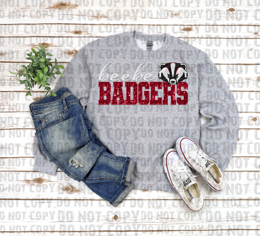 Beebe Badgers Glitter DTF