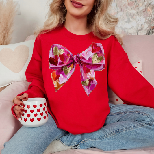 Painted Valentines Bow DTF Transfer
