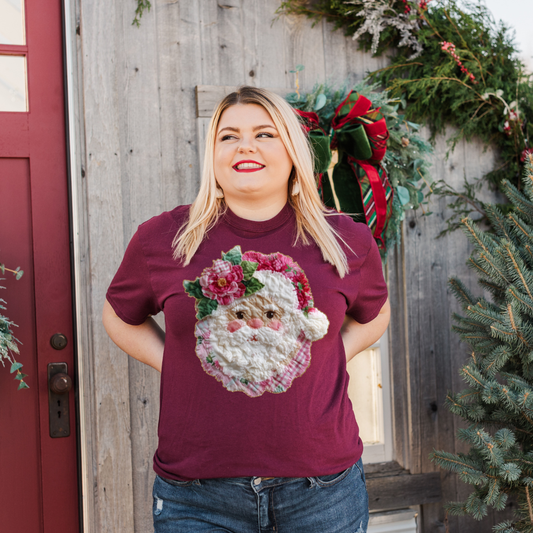 Quilted Santa DTF Transfer