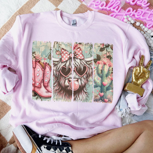 Valentine Cow Frames DTF Transfer