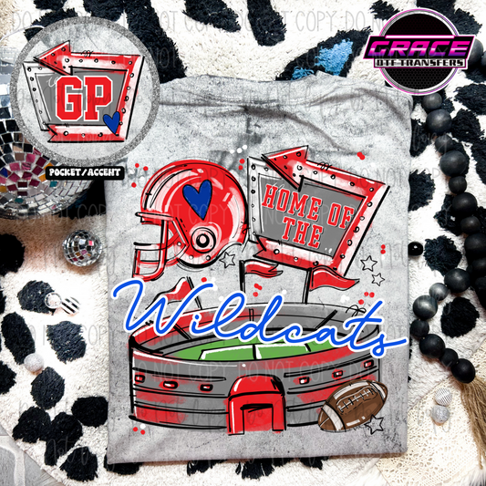 Custom Mascot Stadium Front Back DTF Transfer