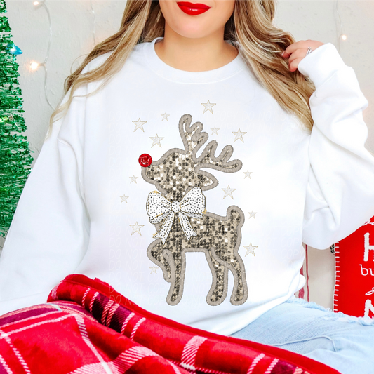 Reindeer Bow DTF