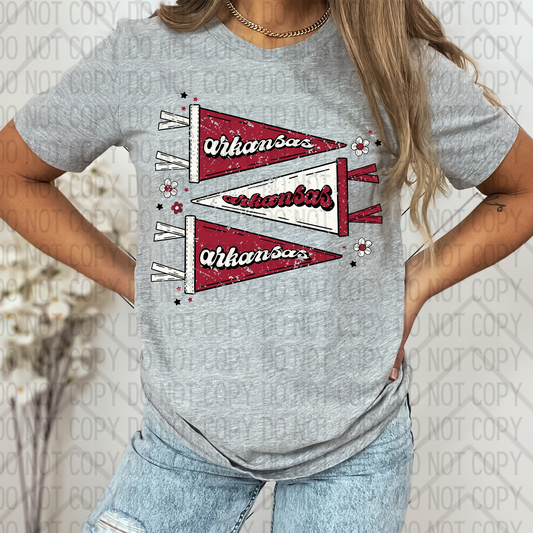 Arkansas Fan Flags DTF